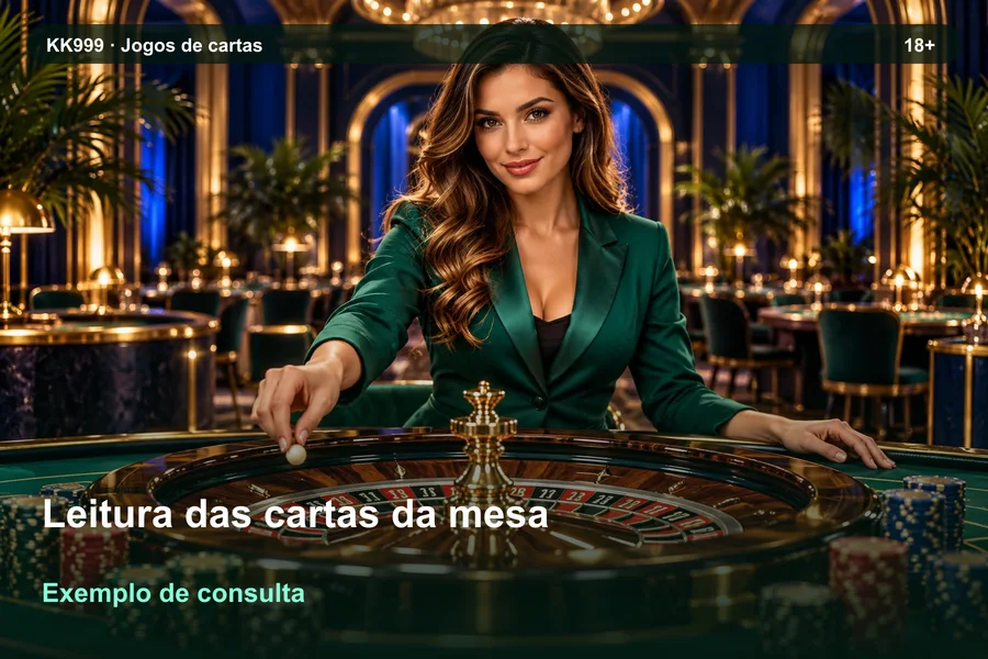Leitura das cartas da mesa online: informações no Blog KK999, ilustração temática gerada por IA