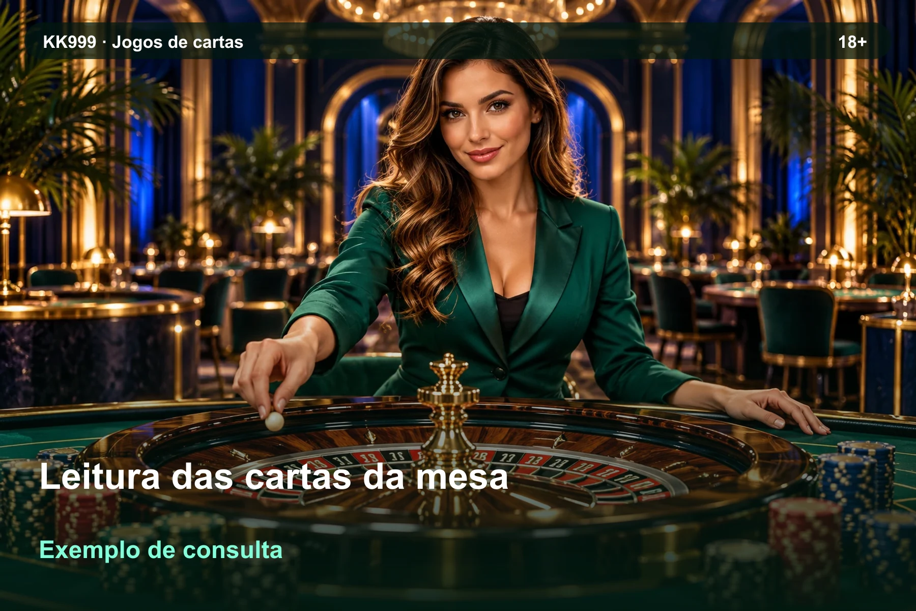 Leitura das cartas da mesa online: informações no Blog KK999, ilustração temática gerada por IA