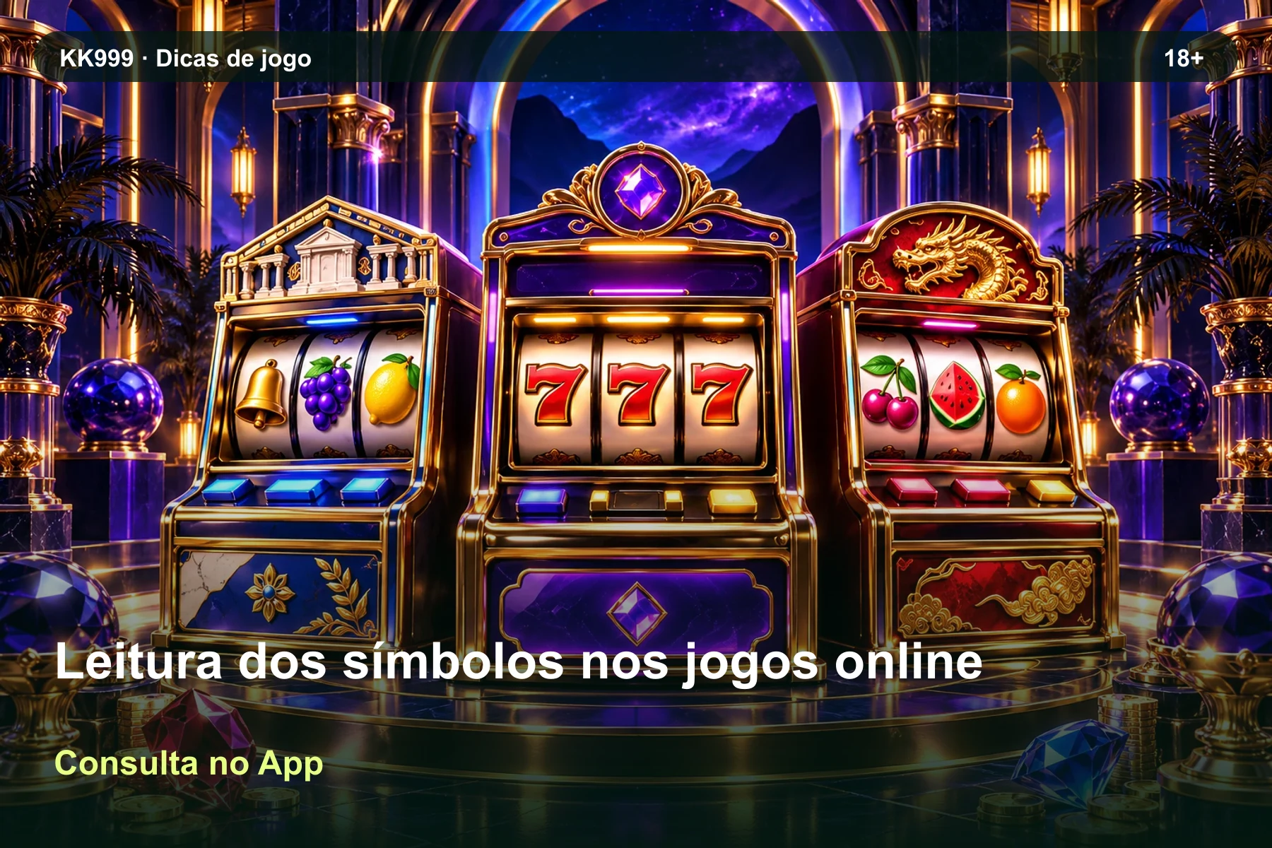 Leitura dos símbolos nos jogos online pelo celular: guia KK999, ilustração temática gerada por IA