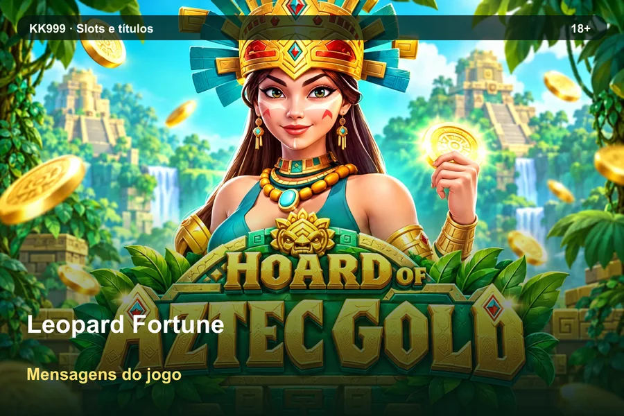 Leopard Fortune: avisos e confirmações no jogo | KK999, arte original KK999 em alta resolução