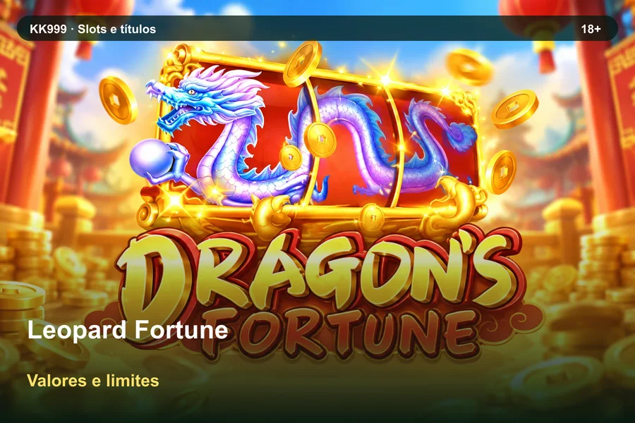 Leopard Fortune na KK999: valores, períodos e condições, arte original KK999 em alta resolução