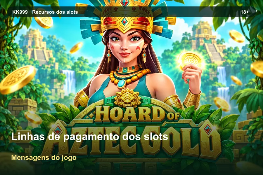 Linhas de pagamento dos slots: avisos e confirmações no jogo | KK999, arte original KK999 em alta resolução