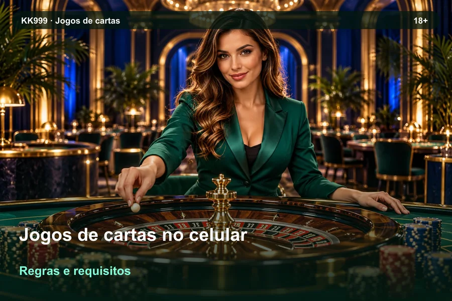 O que conferir sobre jogos de cartas no celular na KK999, ilustração temática gerada por IA