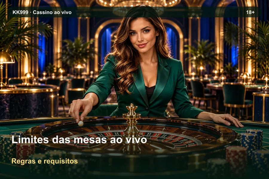 O que conferir sobre limites das mesas ao vivo na KK999, ilustração temática gerada por IA