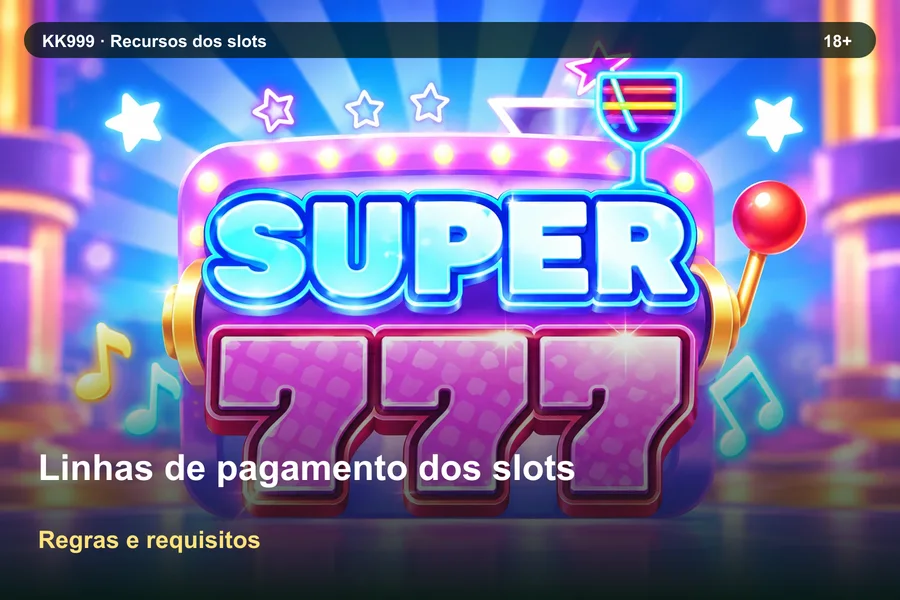 O que conferir sobre linhas de pagamento dos slots na KK999, arte original KK999 em alta resolução