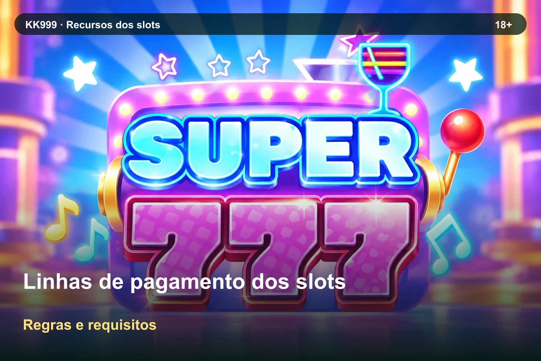 O que conferir sobre linhas de pagamento dos slots na KK999, arte original KK999 em alta resolução