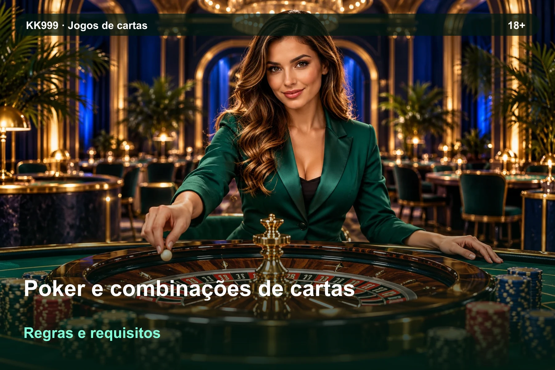 O que conferir sobre poker e combinações de cartas na KK999, ilustração temática gerada por IA