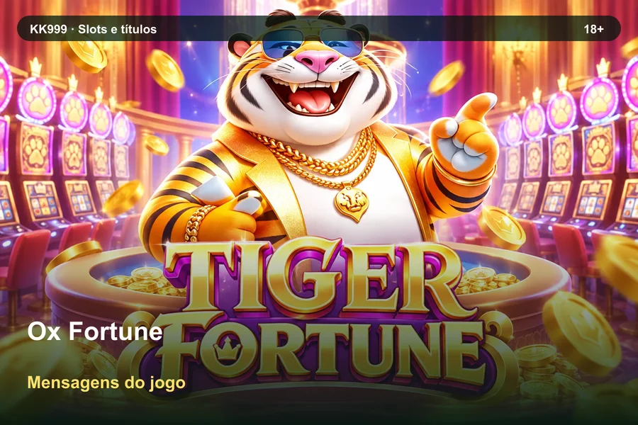Ox Fortune: avisos e confirmações no jogo | KK999, arte original KK999 em alta resolução