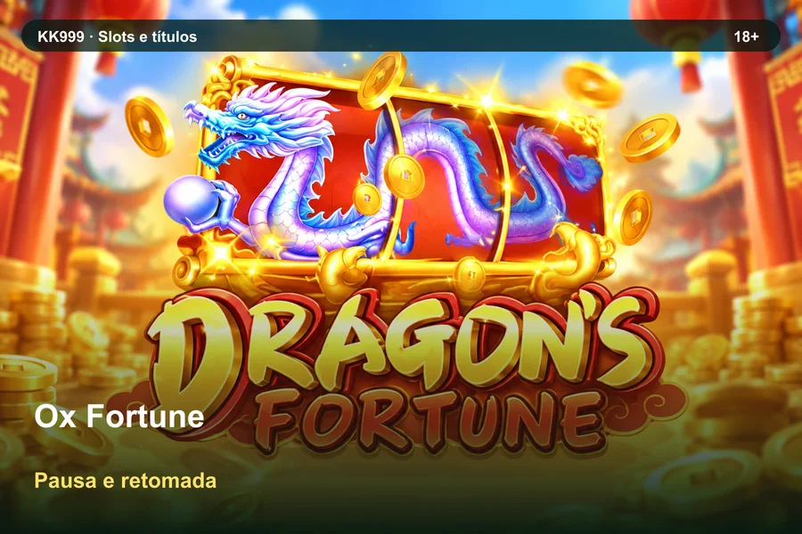 Ox Fortune: pausa e retomada da consulta | KK999, arte original KK999 em alta resolução