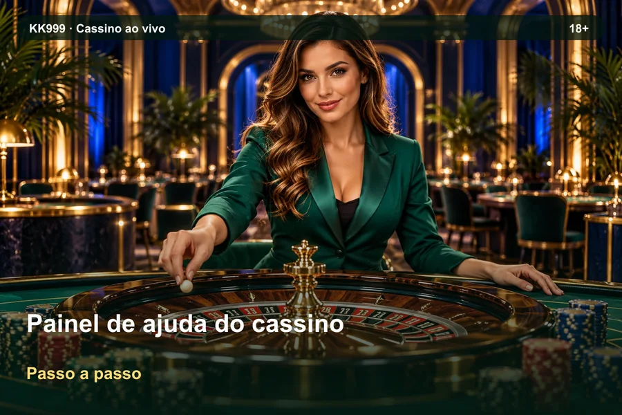Painel de ajuda do cassino na KK999: regras e conceitos, ilustração temática gerada por IA