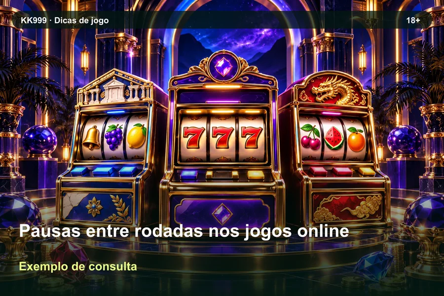 Pausas entre rodadas nos jogos online: informações no Blog KK999, ilustração temática gerada por IA