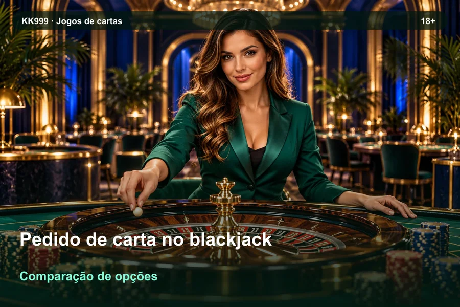 Pedido de carta no blackjack: diferenças entre variantes | KK999, ilustração temática gerada por IA