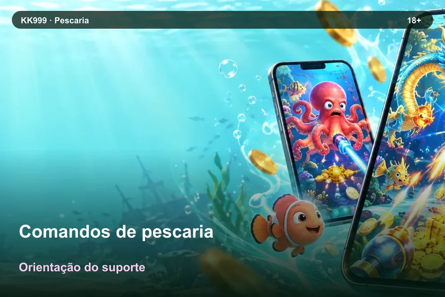 Perguntas sobre comandos de pescaria: como pedir orientação | KK999, arte original KK999 em alta resolução