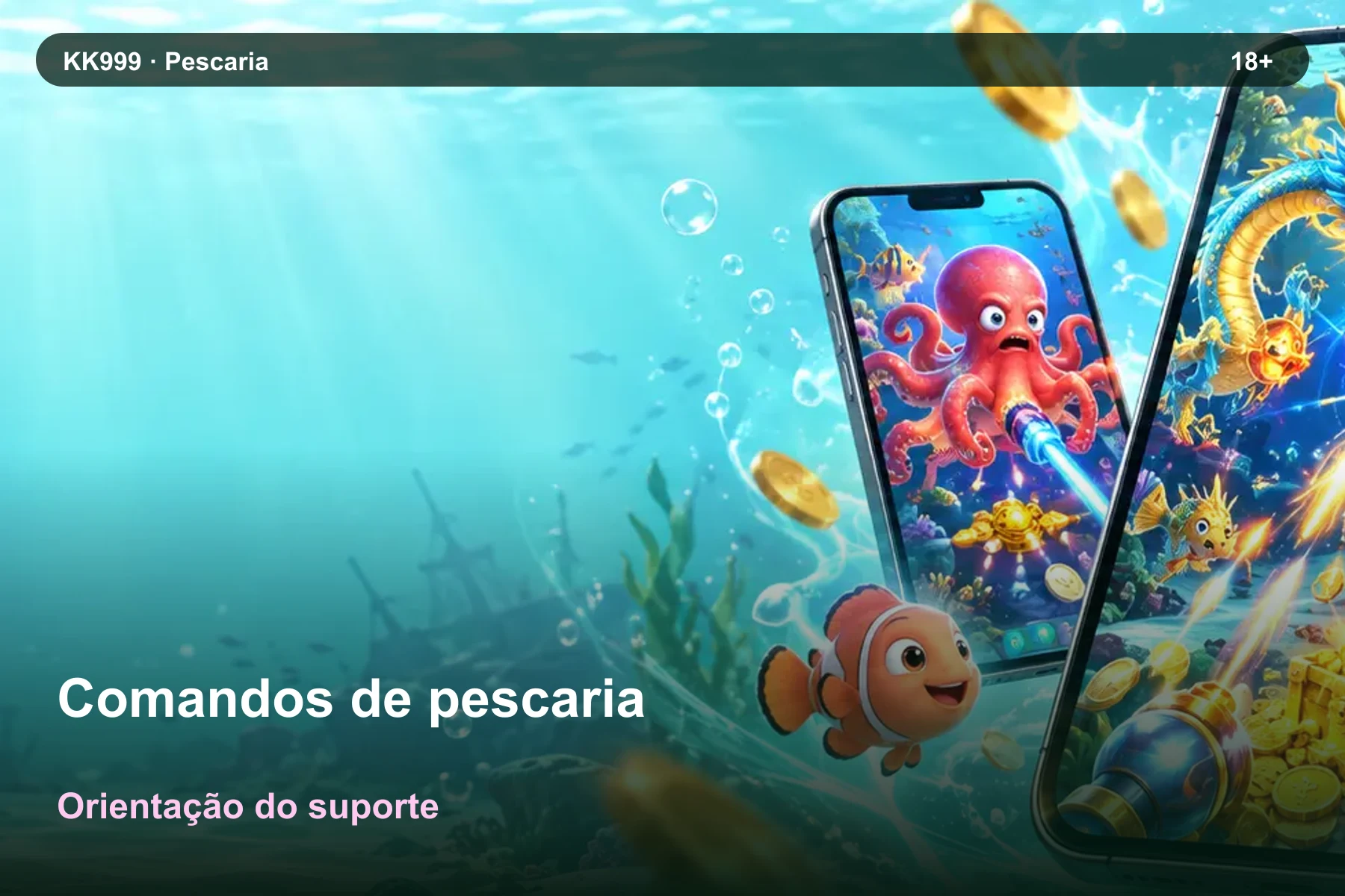 Perguntas sobre comandos de pescaria: como pedir orientação | KK999, arte original KK999 em alta resolução