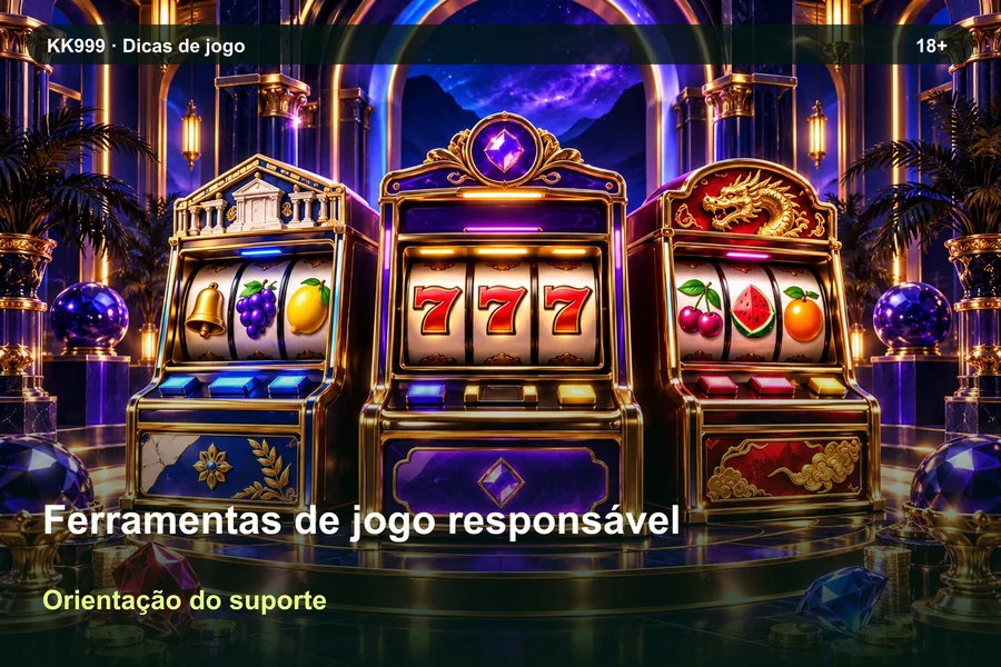 Perguntas sobre ferramentas de jogo responsável: como pedir orientação | KK999, ilustração temática gerada por IA