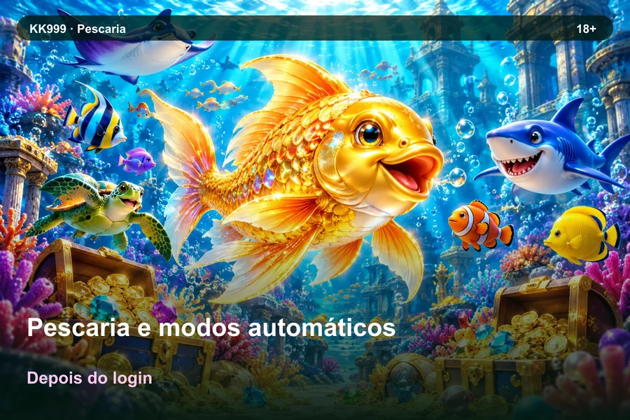 Pescaria e modos automáticos: leitura antes de participar | KK999, ilustração temática gerada por IA