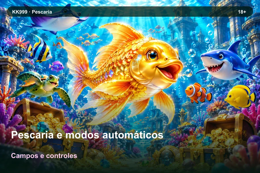 Pescaria e modos automáticos: onde consultar a ajuda | KK999, ilustração temática gerada por IA