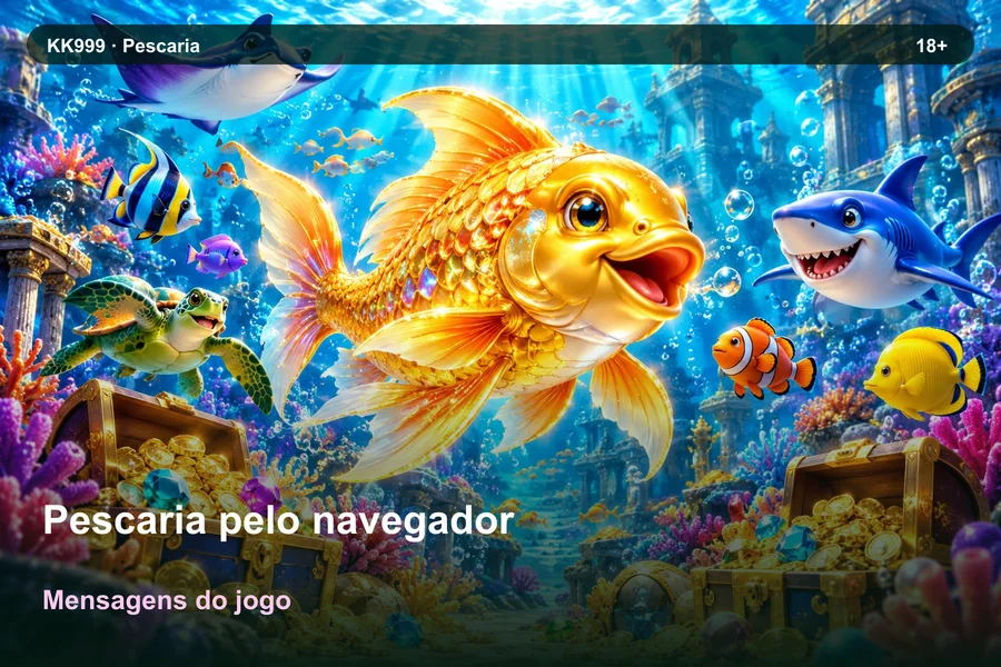 Pescaria pelo navegador: avisos e confirmações no jogo | KK999, ilustração temática gerada por IA