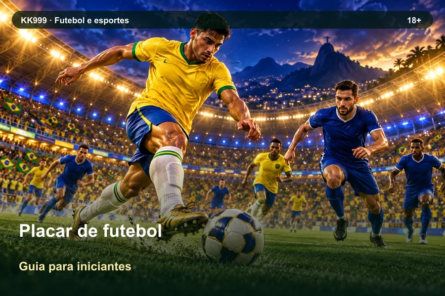 Placar de futebol: guia KK999 para iniciantes, ilustração temática gerada por IA