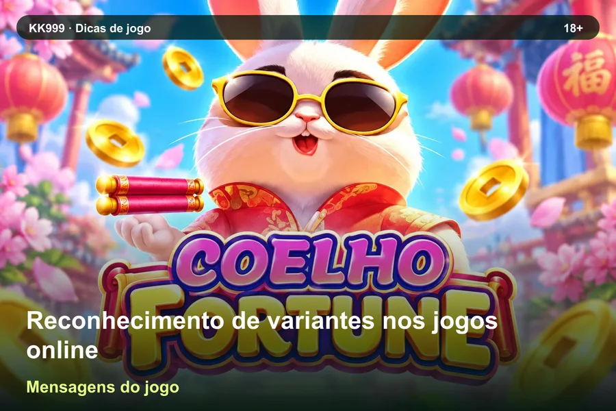 Reconhecimento de variantes nos jogos online: avisos e confirmações no jogo | KK999, arte original KK999 em alta resolução