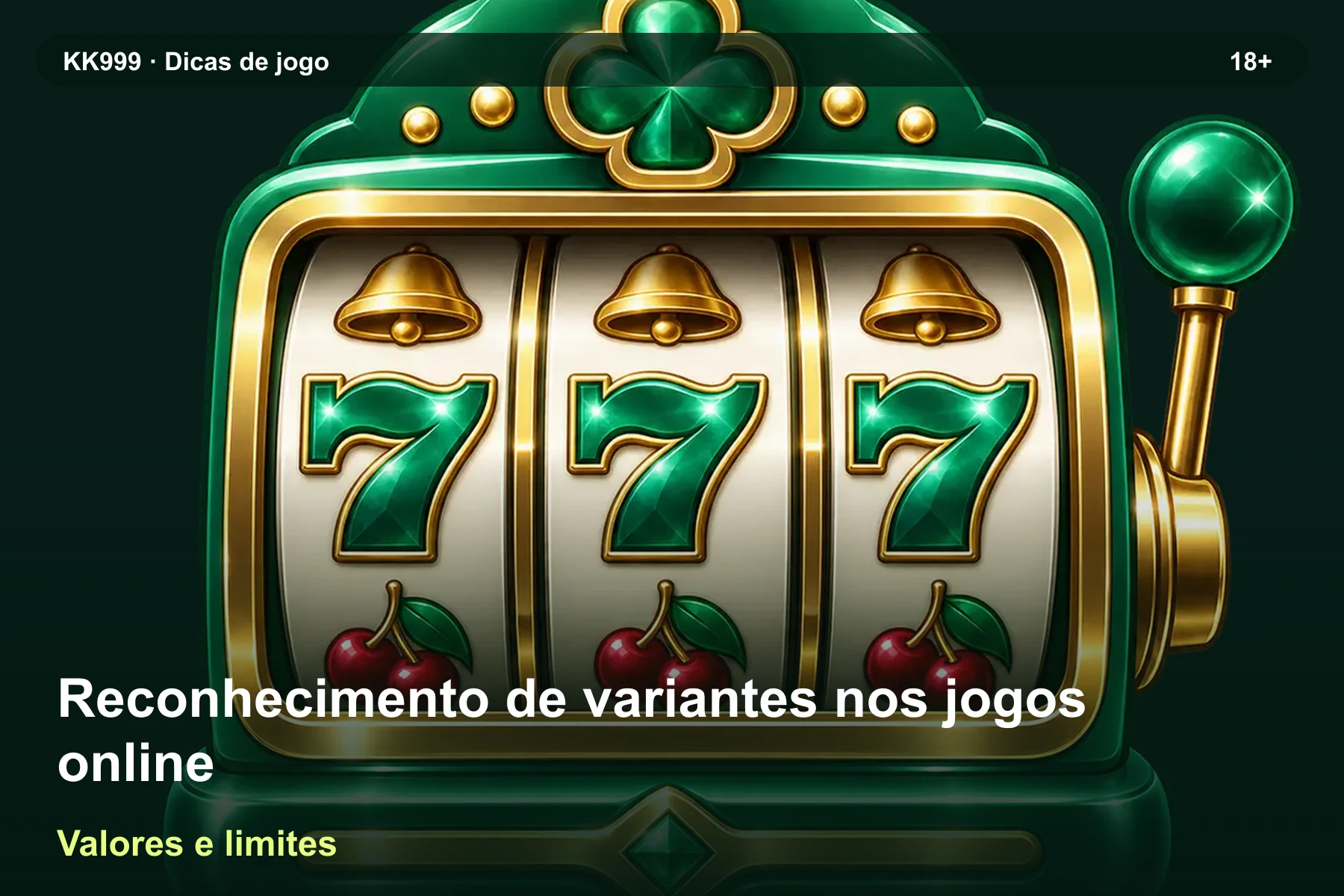 Reconhecimento de variantes nos jogos online na KK999: valores, períodos e condições, arte original KK999 em alta resolução