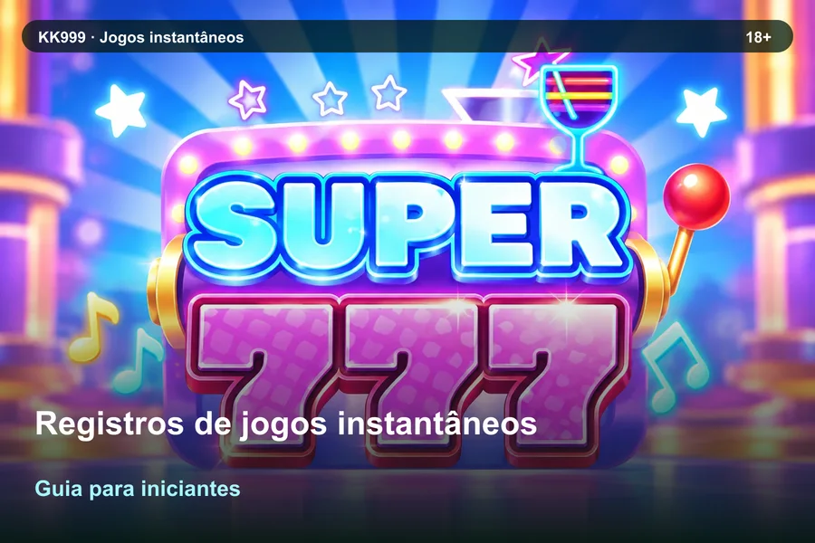 Registros de jogos instantâneos: guia KK999 para iniciantes, arte original KK999 em alta resolução