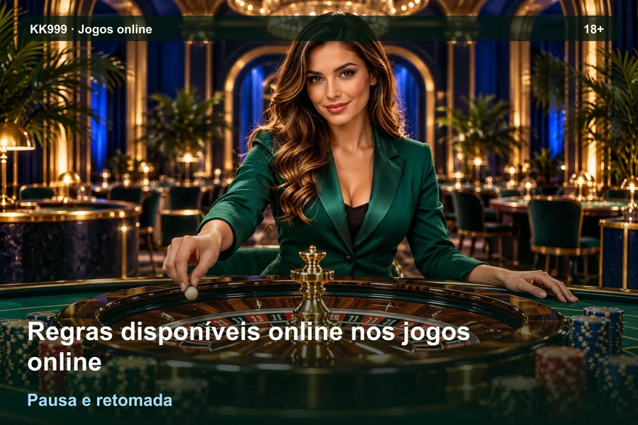 Regras disponíveis online nos jogos online: pausa e retomada da consulta | KK999, ilustração temática gerada por IA