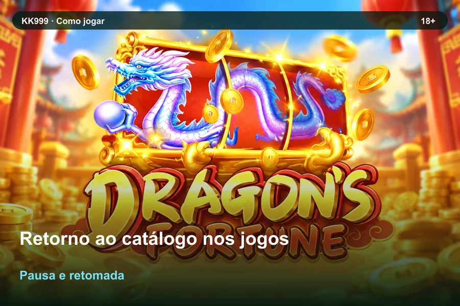 Retorno ao catálogo nos jogos: pausa e retomada da consulta | KK999, arte original KK999 em alta resolução
