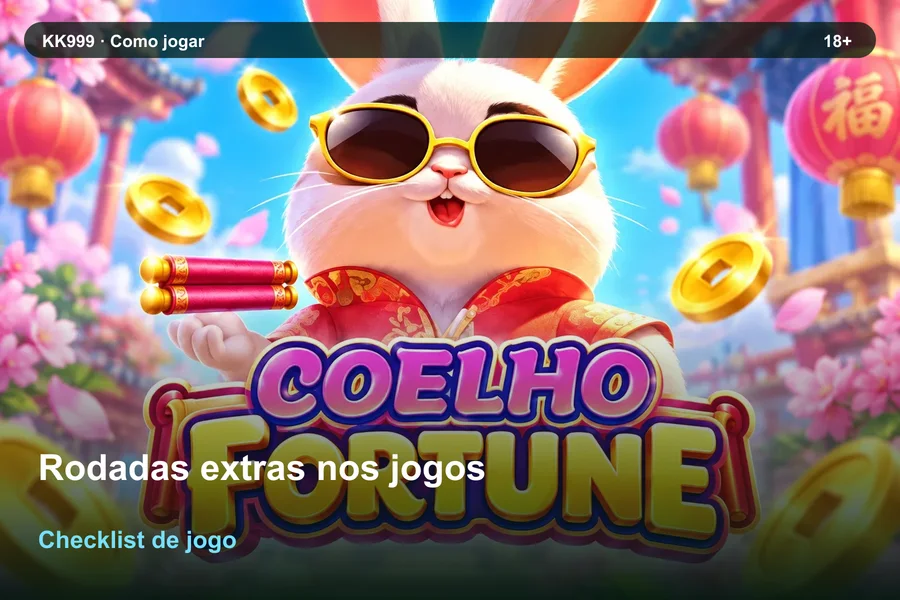 Rodadas extras nos jogos: checklist de leitura KK999, arte original KK999 em alta resolução