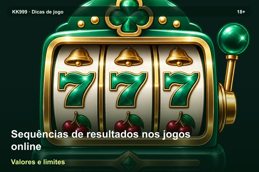 Sequências de resultados nos jogos online na KK999: valores, períodos e condições, arte original KK999 em alta resolução
