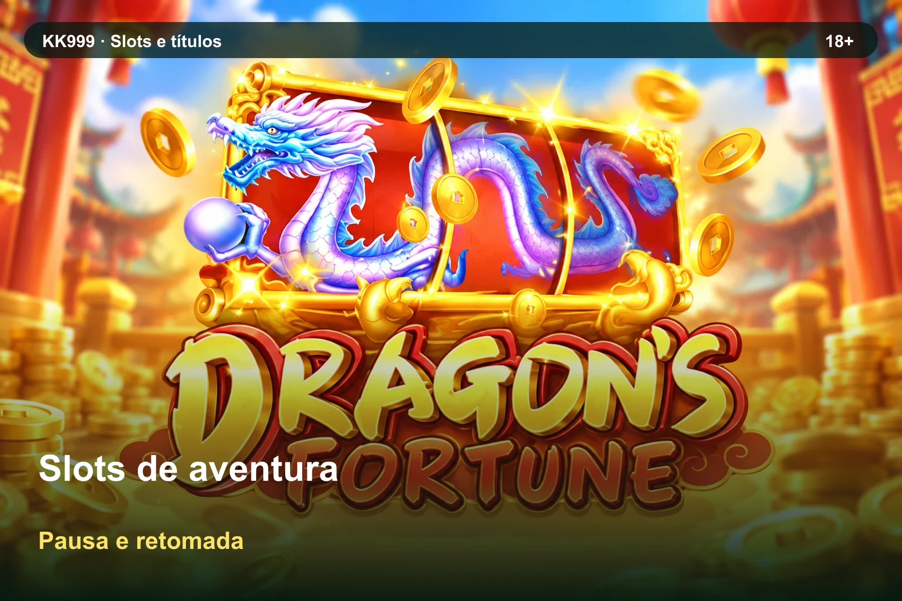 Slots de aventura: pausa e retomada da consulta | KK999, arte original KK999 em alta resolução