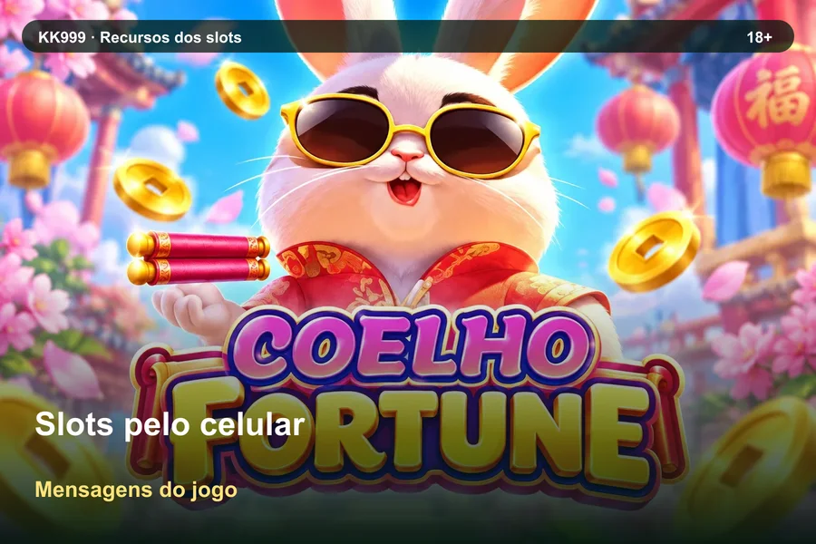Slots pelo celular: avisos e confirmações no jogo | KK999, arte original KK999 em alta resolução