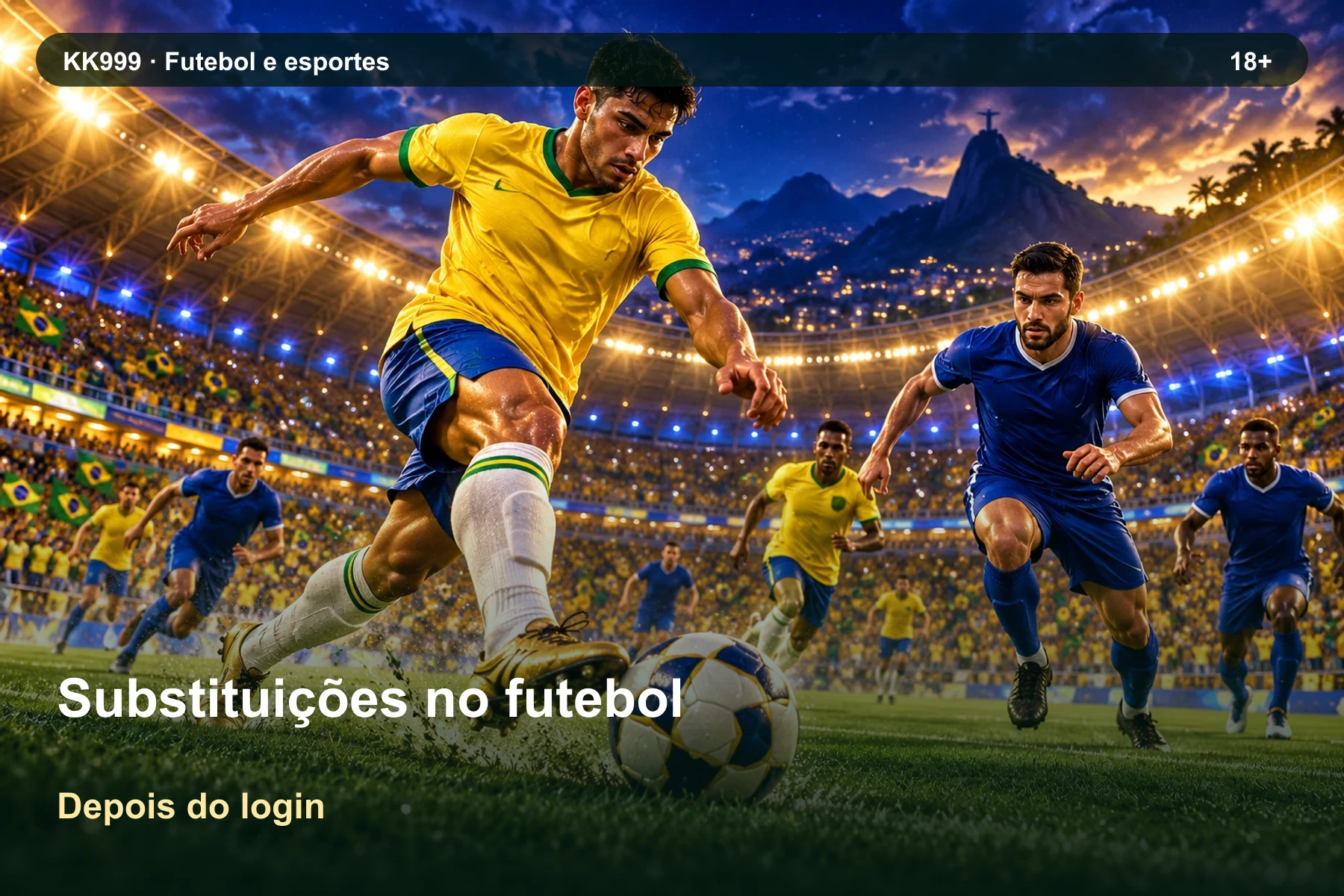 Substituições no futebol: leitura antes de participar | KK999, ilustração temática gerada por IA