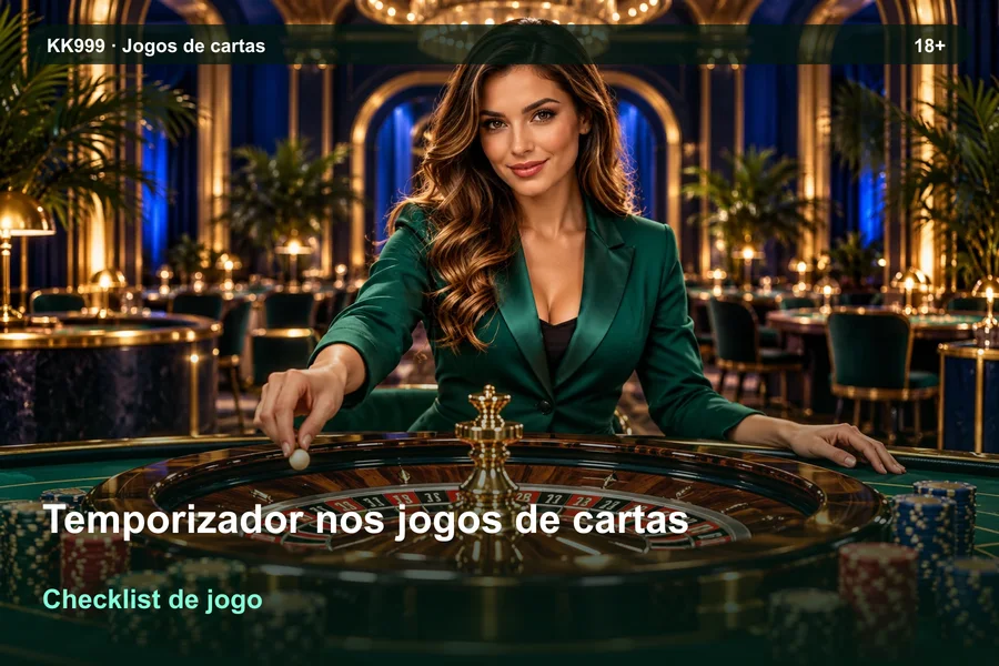 Temporizador nos jogos de cartas: checklist de leitura KK999, ilustração temática gerada por IA