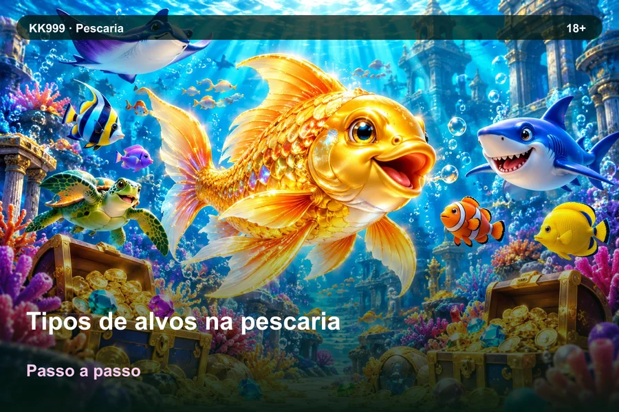 Tipos de alvos na pescaria na KK999: regras e conceitos, ilustração temática gerada por IA