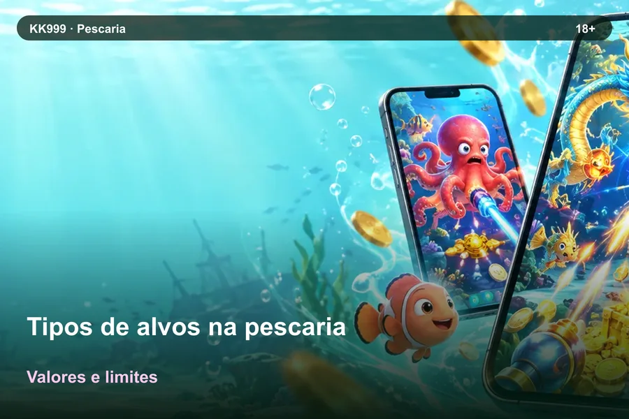 Tipos de alvos na pescaria na KK999: valores, períodos e condições, arte original KK999 em alta resolução