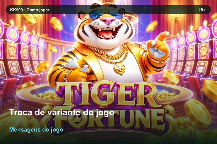 Troca de variante do jogo: avisos e confirmações no jogo | KK999, arte original KK999 em alta resolução