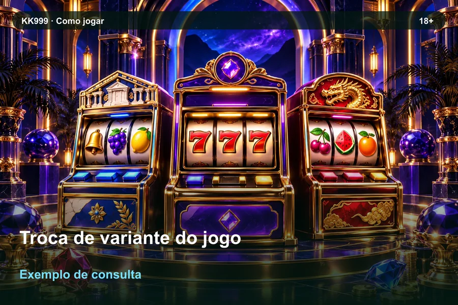 Troca de variante do jogo online: informações no Blog KK999, ilustração temática gerada por IA