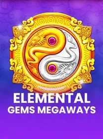 Capa ilustrativa do jogo Elemental Gems Megaways; artigo sobre RTP e volatilidade: conceitos diferentes nos slots