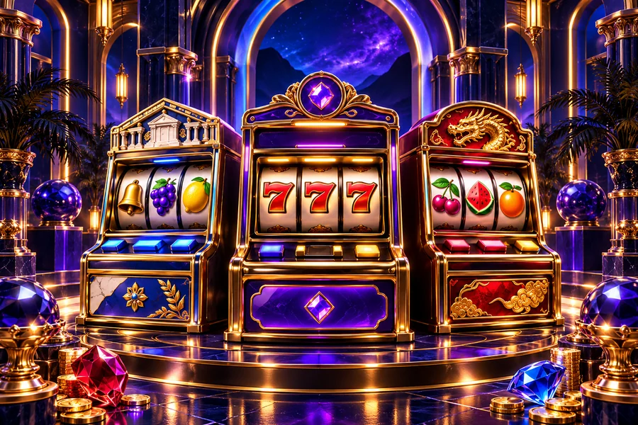 Slots e caça-níqueis — imagem temática ilustrativa