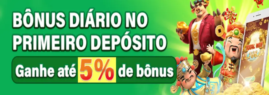 Bônus de até 5% no primeiro depósito do dia na KK999